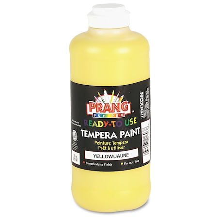 Ready-to-Use Tempera Paint, Yellow, 16 Oz Dispenser-Cap Bottle